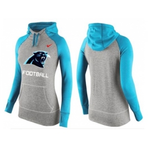 Women Nike Carolina Panthers Performance Hoodie Grey & Light Blue_1