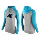 Women Nike Carolina Panthers Performance Hoodie Grey & Light Blue_2