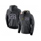 Men Cincinnati Bengals #28 Joe Mixon Stitched Black Anthracite Salute to Service Player Performance Hoodie