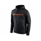 Men Cincinnati Bengals Nike Black Circuit Wordmark Essential Performance Pullover Hoodie