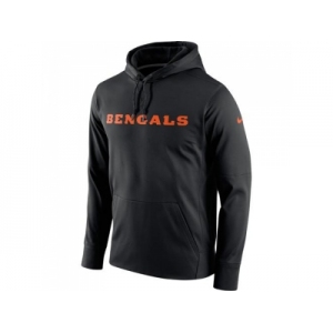 Men Cincinnati Bengals Nike Black Circuit Wordmark Essential Performance Pullover Hoodie