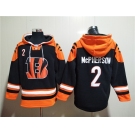 Men's Cincinnati Bengals #2 Evan McPherson Orange Black Ageless Must-Have Lace-Up Pullover Hoodie