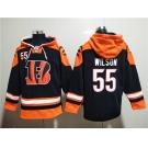 Men's Cincinnati Bengals #55 Logan Wilson Orange Black Ageless Must-Have Lace-Up Pullover Hoodie