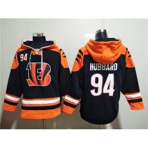 Men's Cincinnati Bengals #94 Sam Hubbard Orange Black Ageless Must-Have Lace-Up Pullover Hoodie