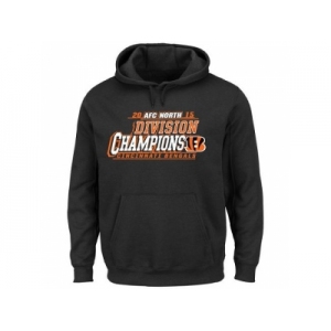 Men's Cincinnati Bengals Majestic Black 2015 AFC North Division Champions Pullover Hoodie