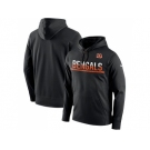 Men's Cincinnati Bengals Nike Black Sideline Circuit Pullover Performance Hoodie