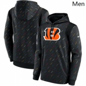 Men's Cincinnati Bengals Nike Charcoal 2021 NFL Crucial Catch Therma Pullover Hoodie