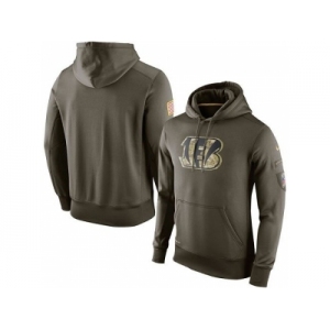 Men's Cincinnati Bengals Nike Olive Salute To Service KO Performance Hoodie