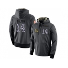 NFL Men's Nike Cincinnati Bengals #14 Andy Dalton Stitched Black Anthracite Salute to Service Player Performance Hoodie