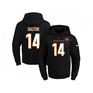 Nike Cincinnati Bengals #14 Andy Dalton Black Name & Number Pullover NFL Hoodie