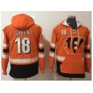 Nike Cincinnati Bengals #18 A.J. Green Orange Black Name & Number Pullover NFL Hoodie