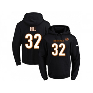 Nike Cincinnati Bengals #32 Jeremy Hill Black Name & Number Pullover NFL Hoodie