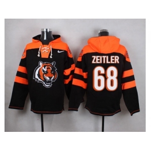 Nike Cincinnati Bengals #68 Kevin Zeitler Black Player Pullover NFL Hoodie