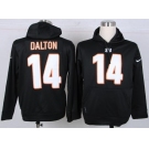 nike nfl jerseys cincinnati bengals #14 dalton black[pullover hooded sweatshirt]