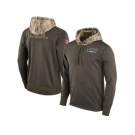 Men Detroit Lions Nike Olive Salute to Service Sideline Therma Pullover Hoodie