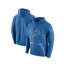 Men Detroit Lions Nike Royal Champ Drive Vapor Speed Pullover Hoodie