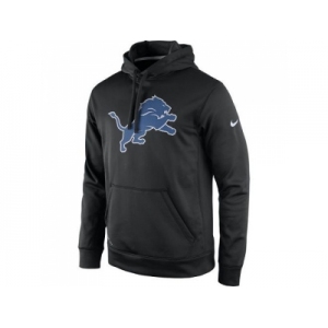 Men's Detroit Lions Nike Black Practice Performance Pullover Hoodie