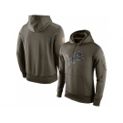 Men's Detroit Lions Nike Olive Salute To Service KO Performance Hoodie