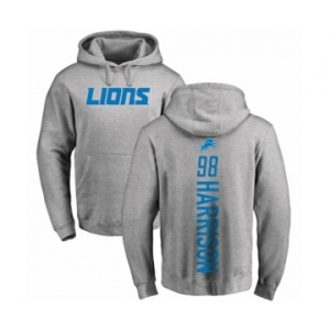 NFL Nike Detroit Lions #98 Damon Harrison Ash Backer Pullover Hoodie