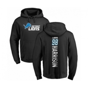 NFL Nike Detroit Lions #98 Damon Harrison Black Backer Pullover Hoodie