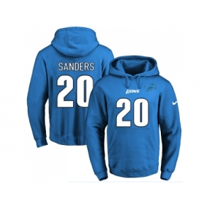 Nike Detroit Lions #20 Barry Sanders Blue Name & Number Pullover NFL Hoodie