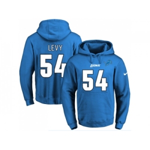 Nike Detroit Lions #54 DeAndre Levy Blue Name & Number Pullover NFL Hoodie