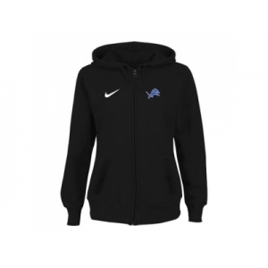 Women Detroit Lions Stadium Rally Full Zip Hoodie Black