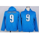 nike nfl jerseys detroit lions #9 stafford blue[pullover hooded sweatshirt]