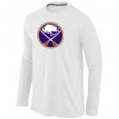 NHL Buffalo Sabres Big & Tall Logo WHITE Long Sleeve T-Shirt