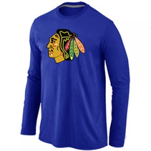 NHL Chicago Blackhawks Big & Tall Logo blue Long Sleeve T-Shirt