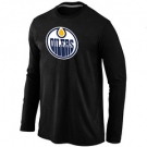 NHL Edmonton Oilers Big & Tall Logo Black Long Sleeve T-Shirt