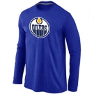 NHL Edmonton Oilers Big & Tall Logo Blue Long Sleeve T-Shirt