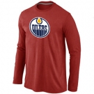 NHL Edmonton Oilers Big & Tall Logo Red Long Sleeve T-Shirt