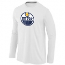 NHL Edmonton Oilers Big & Tall Logo White Long Sleeve T-Shirt