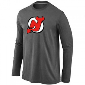 NHL New Jersey Devils Big & Tall Logo Dark grey Long Sleeve T-Shirt