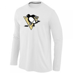 NHL Pittsburgh Penguins Big & Tall Logo WHITE Long Sleeve T-Shirt