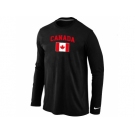 Nike 2014 Olympics Canada Flag Collection Locker Room Long Sleeve T-Shirt Black