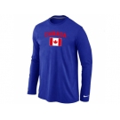 Nike 2014 Olympics Canada Flag Collection Locker Room Long Sleeve T-Shirt Blue