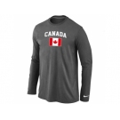 Nike 2014 Olympics Canada Flag Collection Locker Room Long Sleeve T-Shirt D.Grey