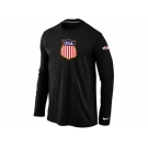 Nike Team USA Hockey Winter Olympics KO Collection Locker Room Long Sleeve T-Shirt Black