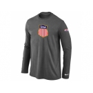 Nike Team USA Hockey Winter Olympics KO Collection Locker Room Long Sleeve T-Shirt D.Grey