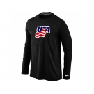 Nike USA Graphic Legend Performance Collection Locker Room Long Sleeve T-Shirt Black