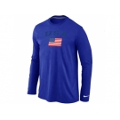 USA Olympics USA Flag Collection Locker Room Long Sleeve T-Shirt Blue