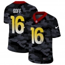 Men New Nike St.Louis Rams #16 Goff 2020 Nike Camo Salute to Service Limited Jersey