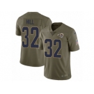 Men Nike Los Angeles Rams #32 Troy Hill Limited Olive 2017 Salute to Service NFL Jersey