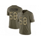 Men Nike Los Angeles Rams #58 Cory Littleton Limited Olive Camo 2017 Salute to Service NFL Jersey