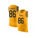 Men Nike Los Angeles Rams #86 Derek Carrier Limited Gold Rush Player Name & Number Tank Top NFL Jersey