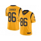 Men Nike Los Angeles Rams #86 Derek Carrier Limited Gold Rush Vapor Untouchable NFL Jersey