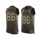 Men Nike Los Angeles Rams #86 Derek Carrier Limited Green Salute to Service Tank Top NFL Jersey