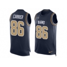 Men Nike Los Angeles Rams #86 Derek Carrier Limited Navy Blue Player Name & Number Tank Top NFL Jersey